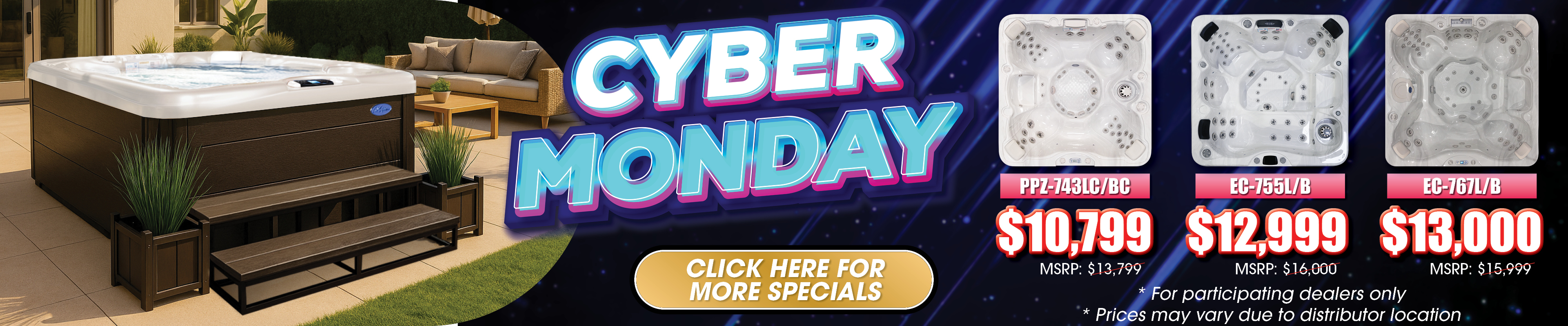 Calspas hot tub being used in a family setting - Woodland